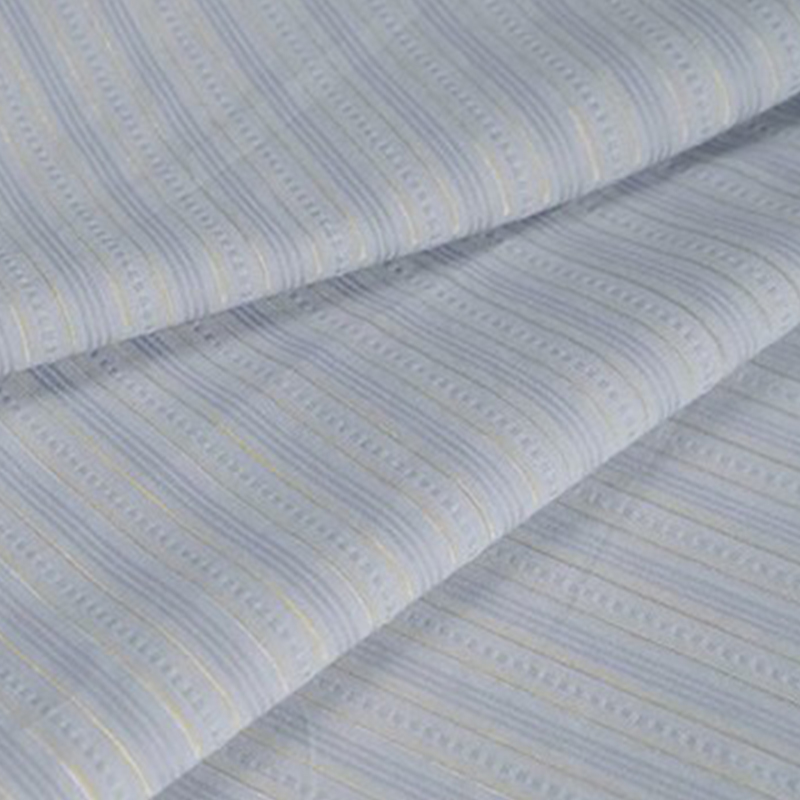Pruhovaná pružná bavlnená tkanina